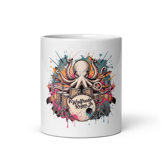 OctoBeat White Glossy Mug