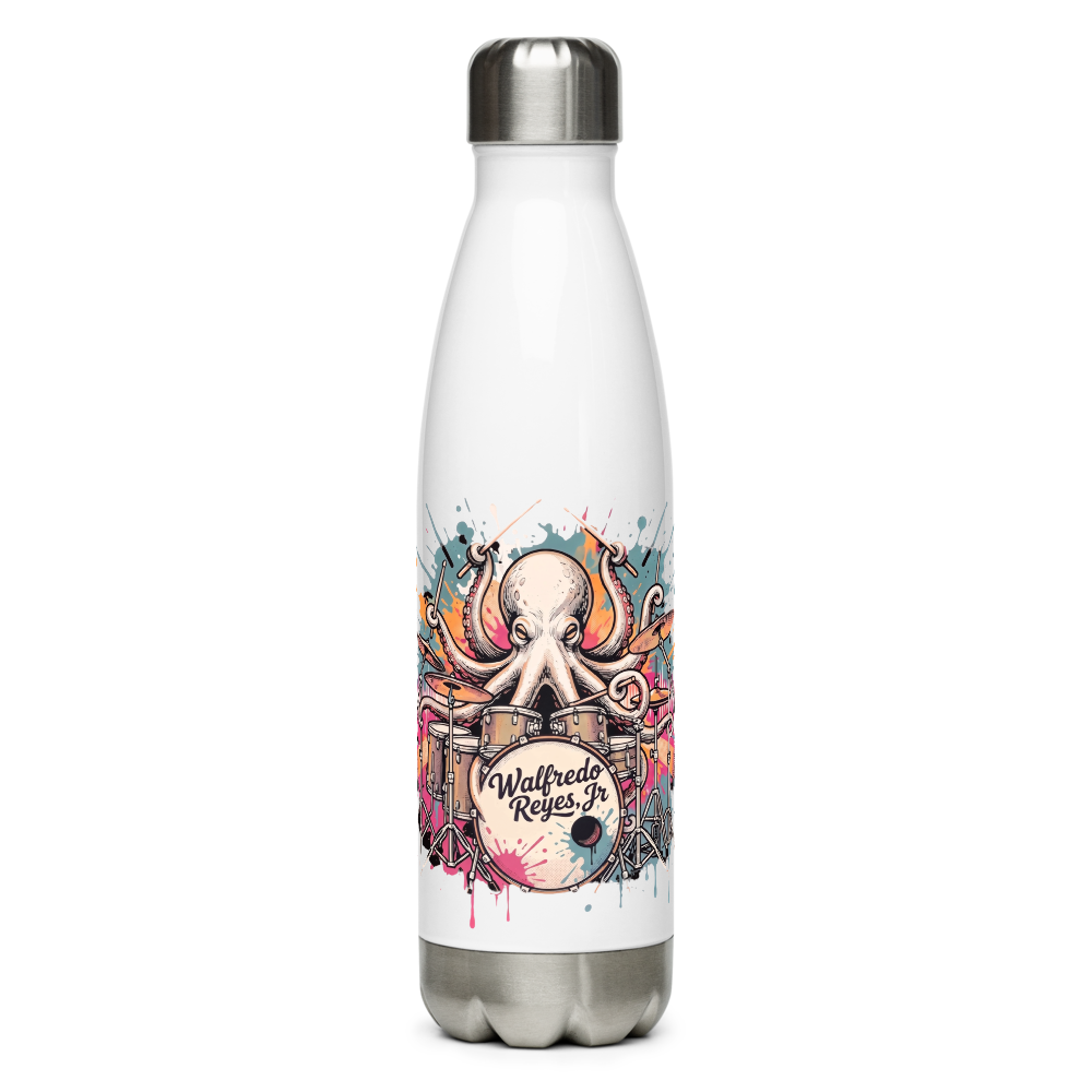 OctoBeat Steel Water Bottle - White