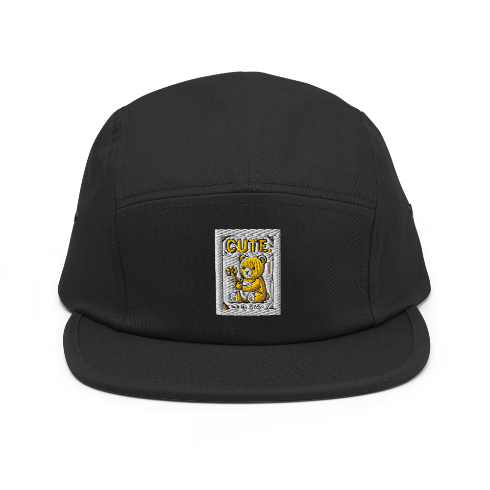 Yellow Graphic Black 5-Panel Cap