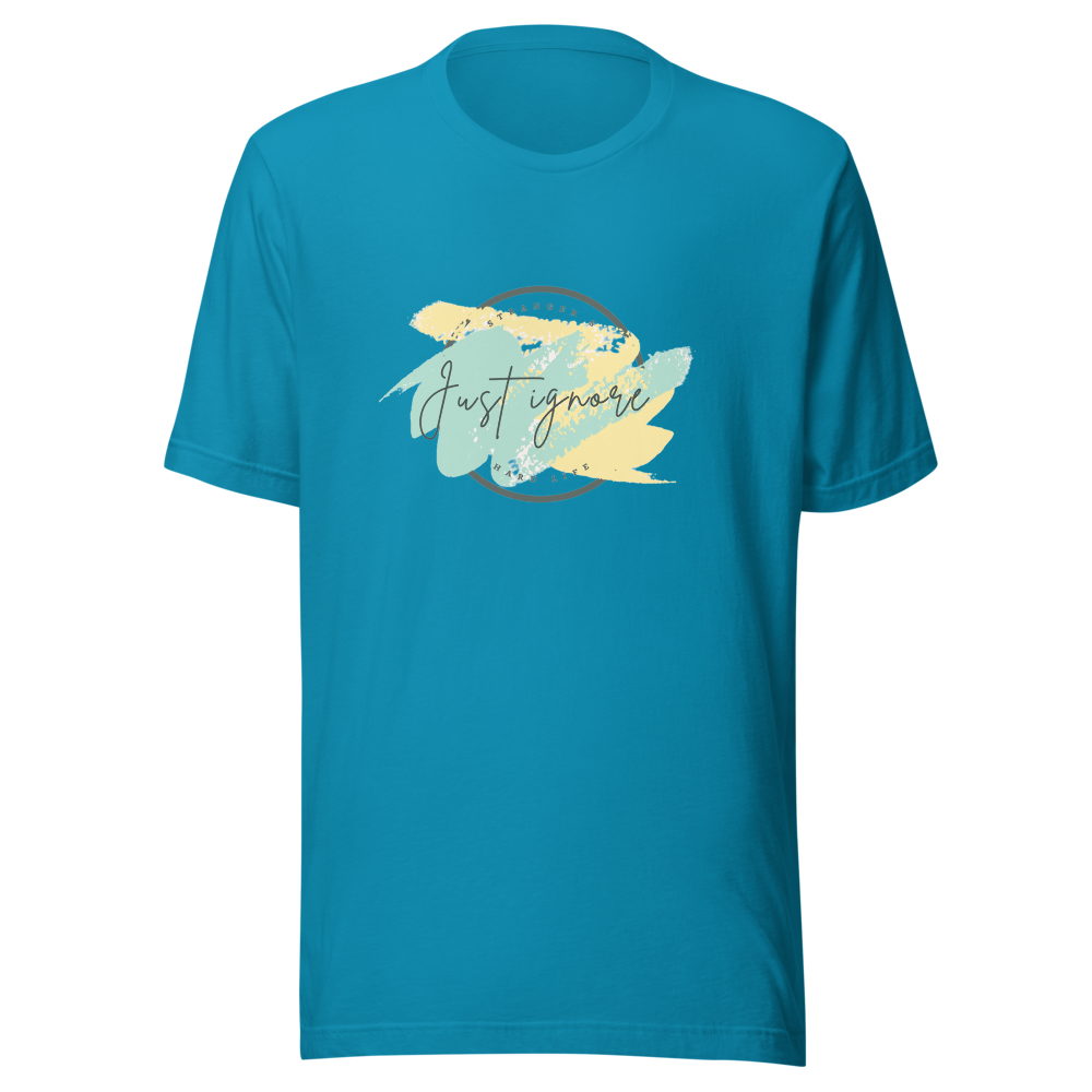 Just Ignore – Aesthetic Pastel Typography Tee