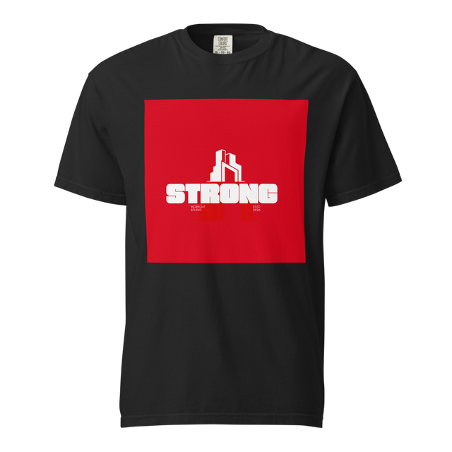 Bold Red Graphic Gym Motivation Black T-Shirt