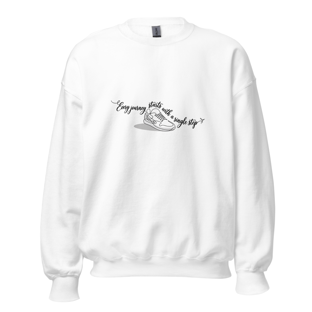 Minimalist White Crewneck Sweatshirt