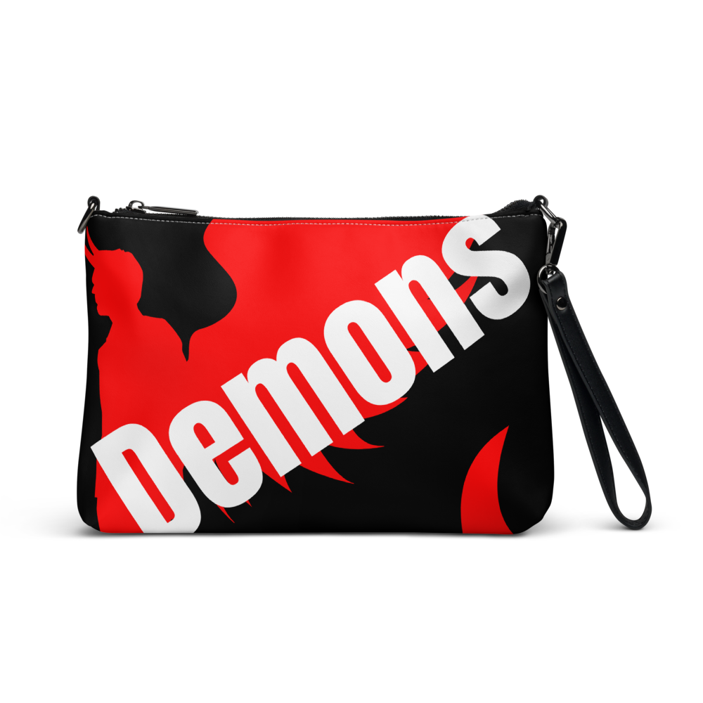 All-Over Print Crossbody Bag with Spooky Demons