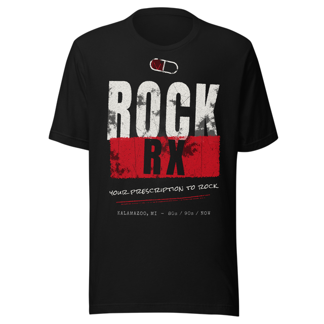 Rock RX Distressed Tee - Black