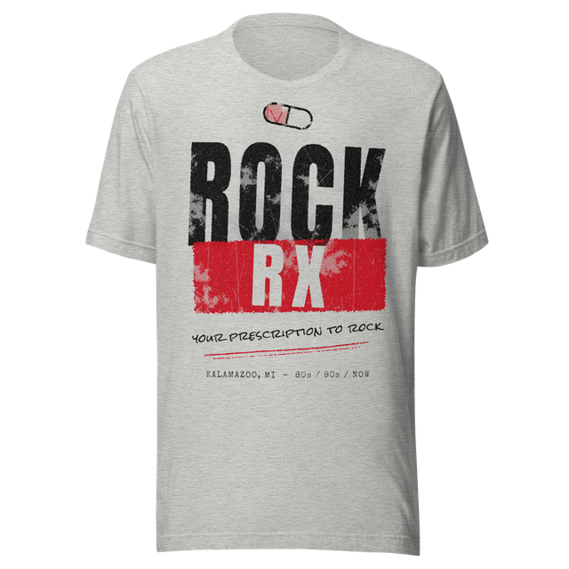 Rock RX Distressed Tee - Light Gray