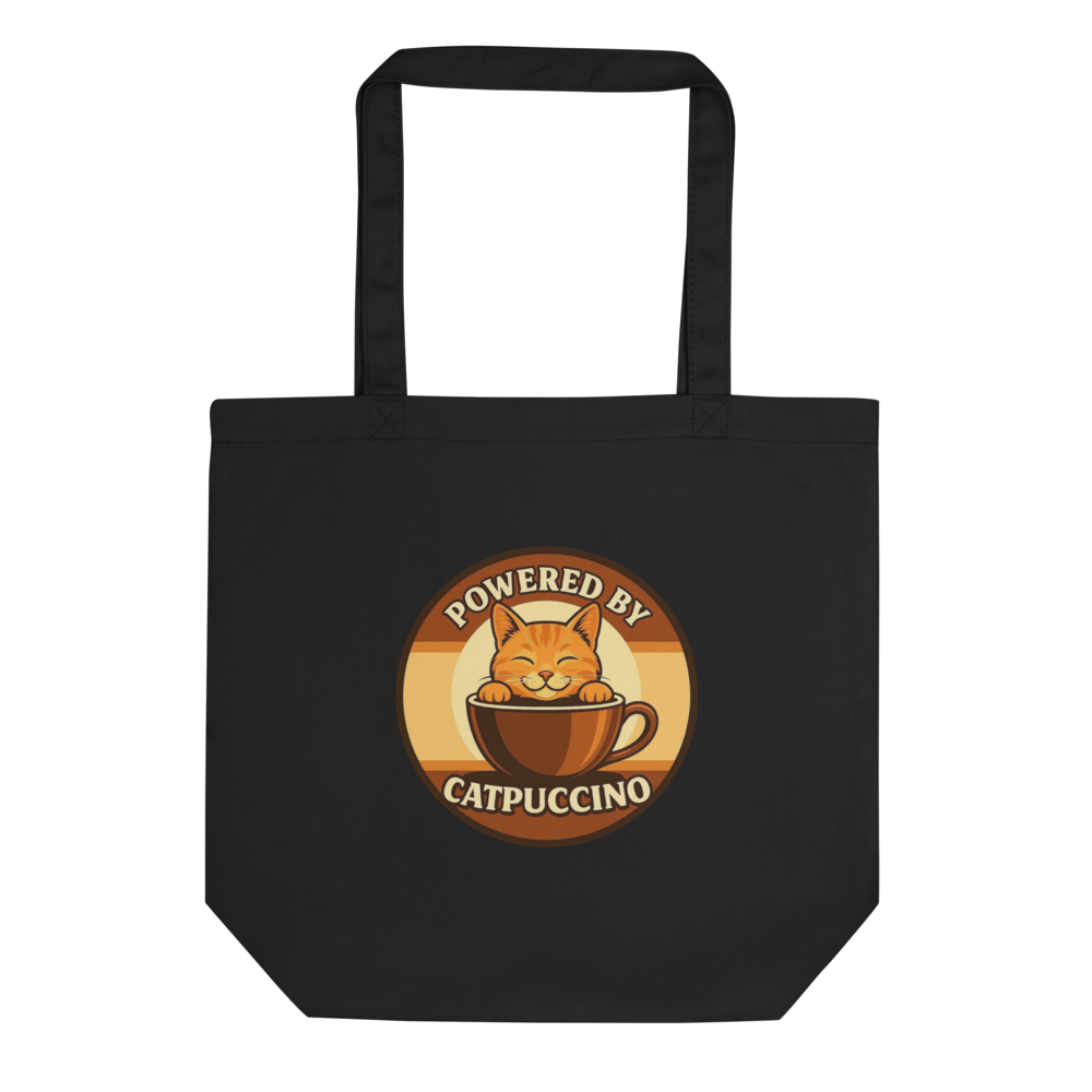 Powered by Catpuccino Tote Bag