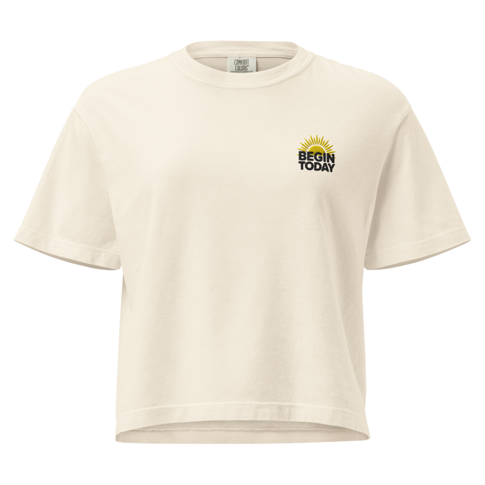 Women’s “Begin Today” Embroidered T shirt 