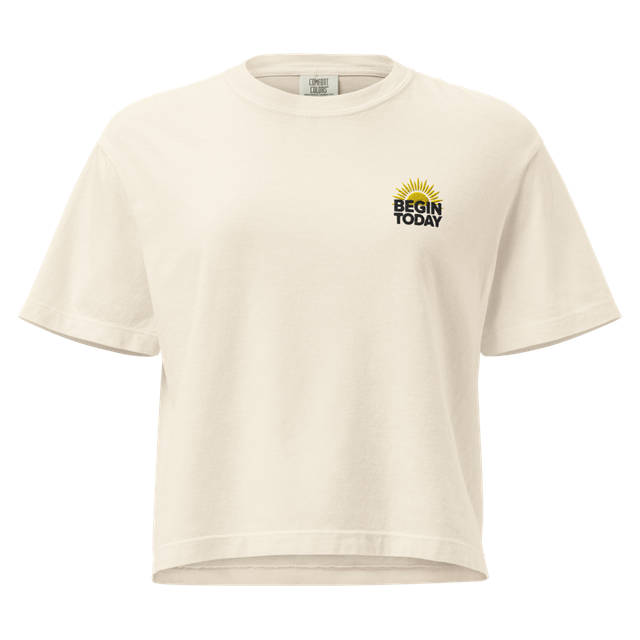 Women’s “Begin Today” Embroidered T shirt