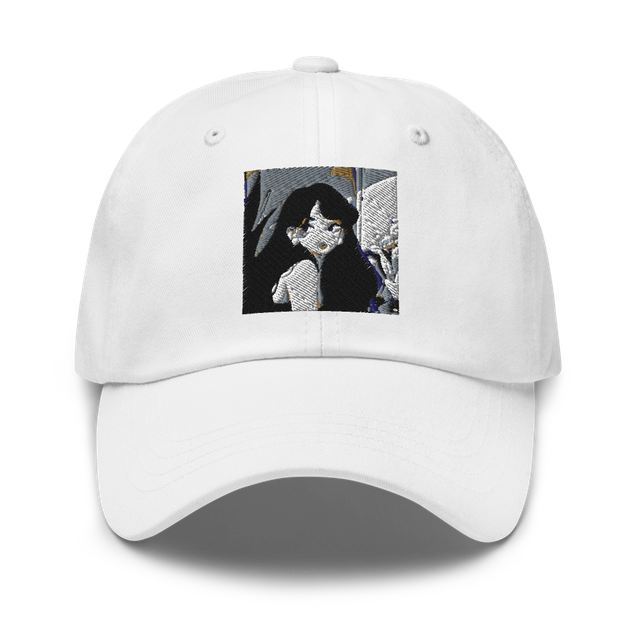 Anime Girl Art Dad Hat White