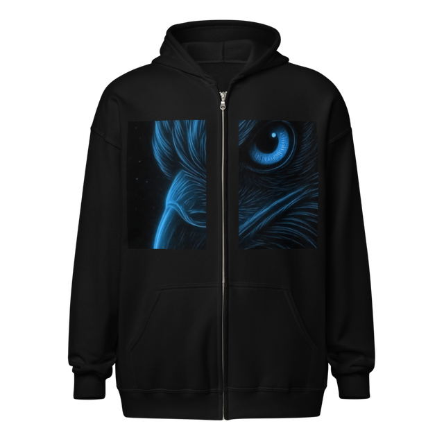 Midnight Eagle Zip Hoodie - Blue Eye🦅😎