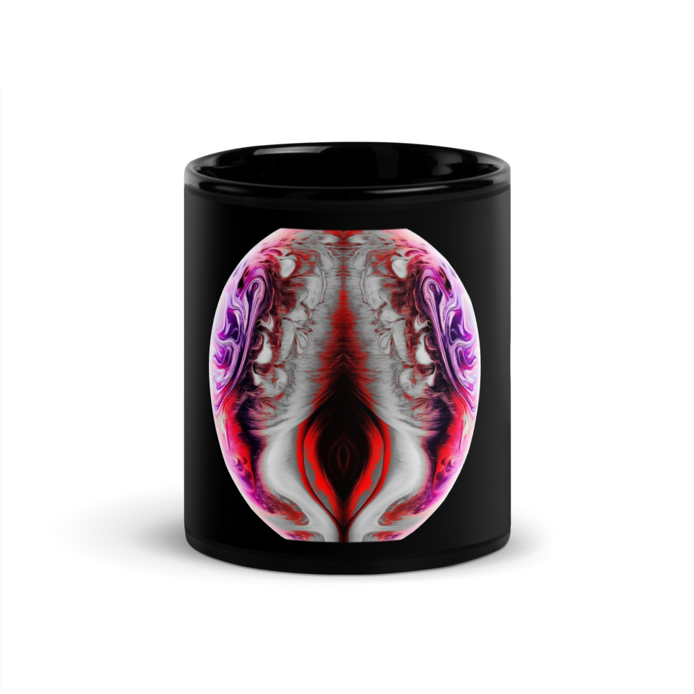 Black Glossy Mug - Abstract Galaxy Art