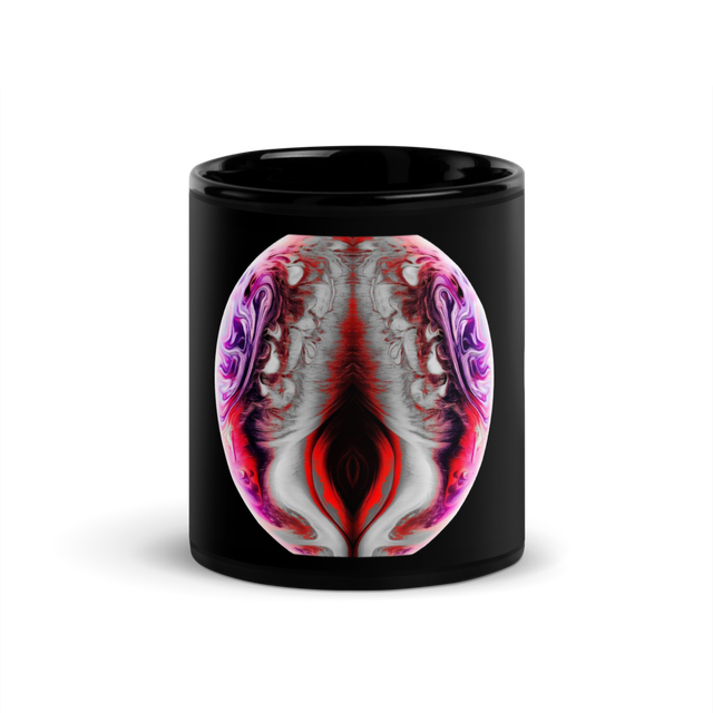 Black Glossy Mug - Abstract Galaxy Art