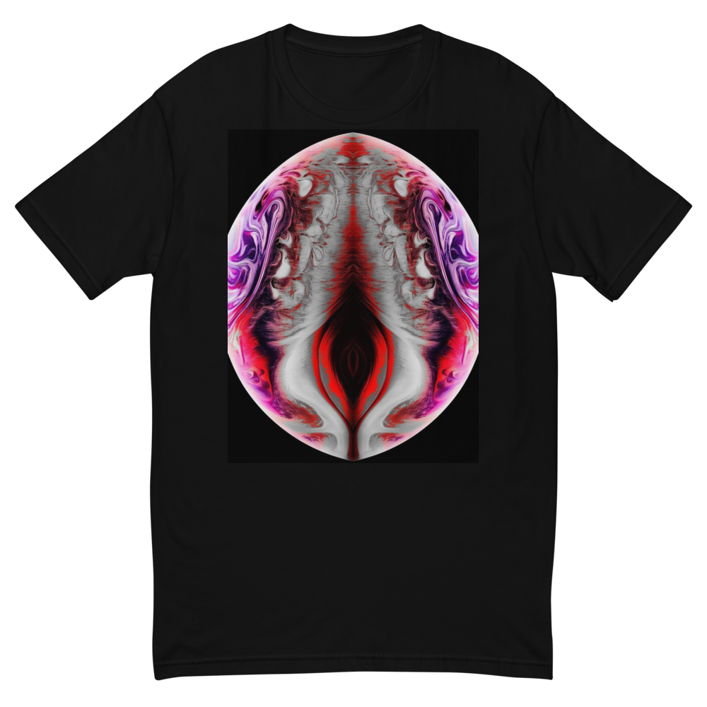 Abstract Art Fitted TSHIRT - Black 