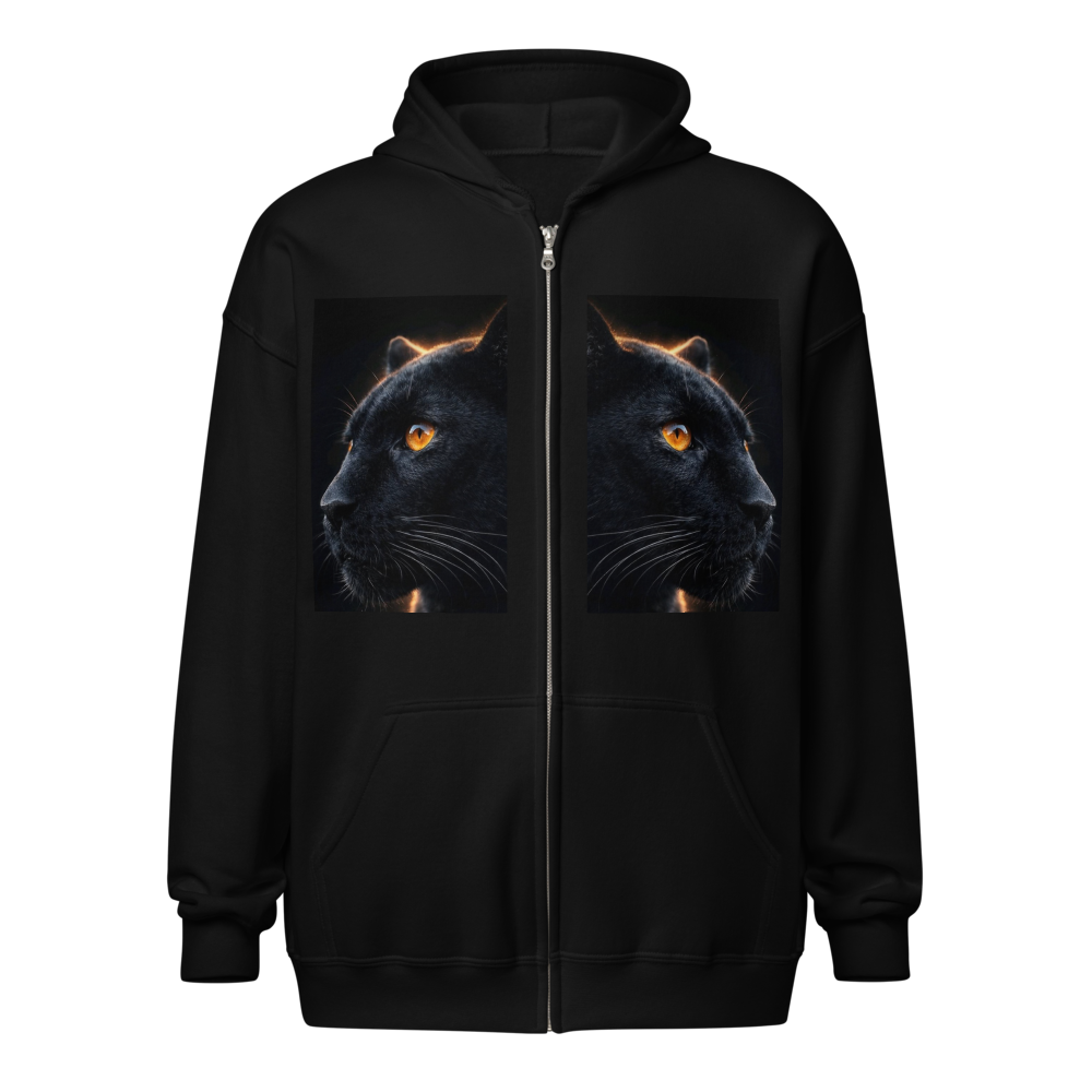 Midnight Panther Zip Hoodie - Gold Eye💌