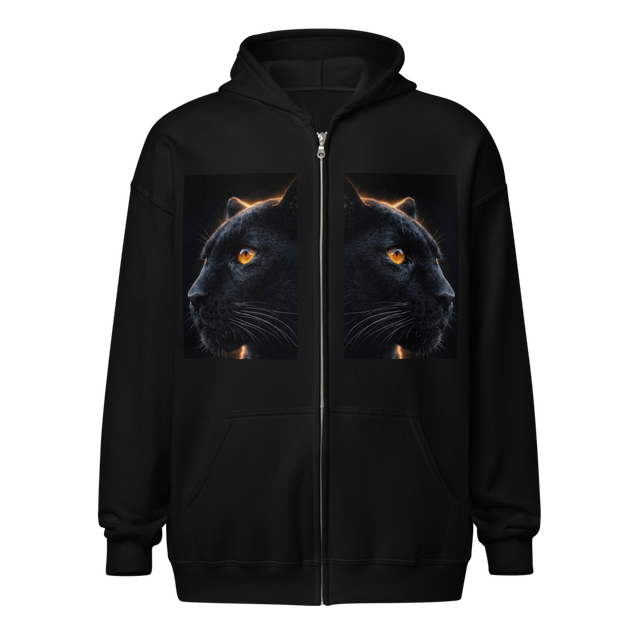Midnight Panther Zip Hoodie - Gold Eye💌