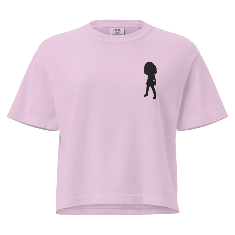 Pink Boxy Crop Tee- Minimal Women's Tshirt