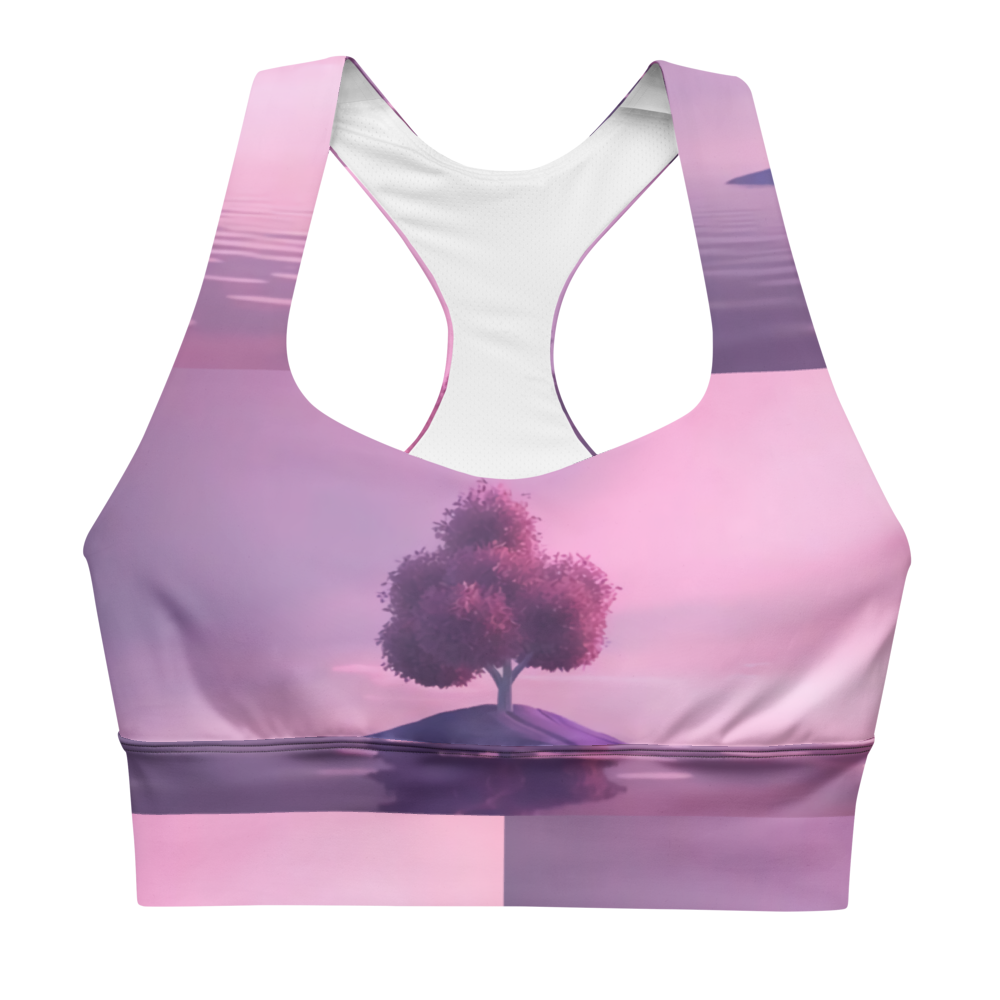 Dreamy Sunset Recycled Longline Sports Bra👙💜