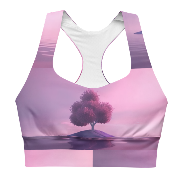 Dreamy Sunset Recycled Longline Sports Bra👙💜