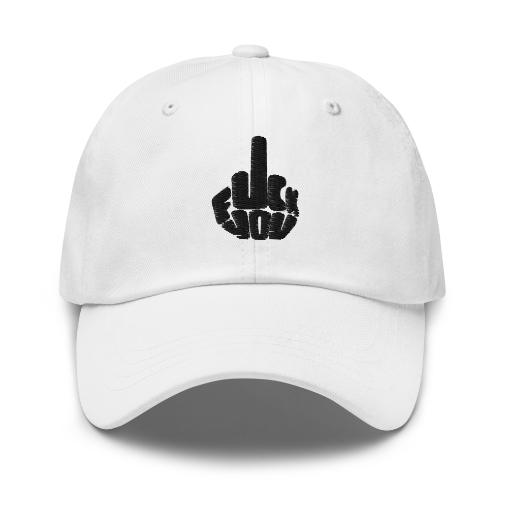 Classic Dad Hat – White Cotton Cap With Icon