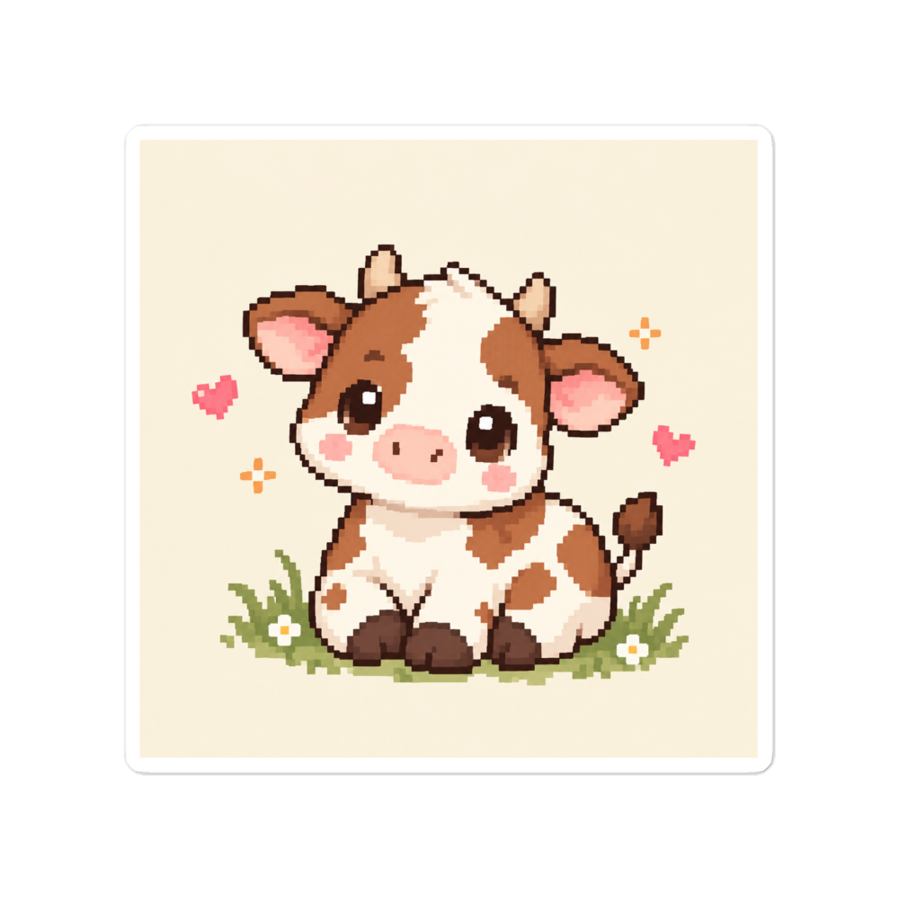 Cute Kawaii Cow Sticker