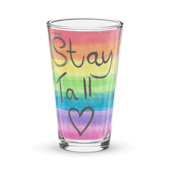 Stay Tall Rainbow Pint Glass