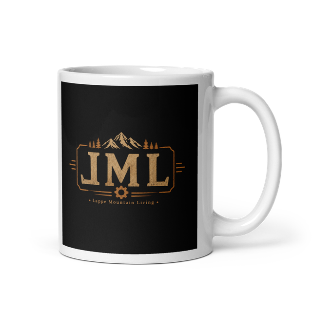 White mug with logo