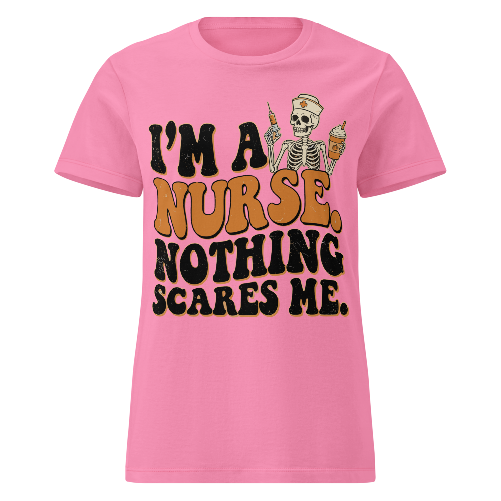 Retro Nurse Skeleton Pumpkin Latte Humor