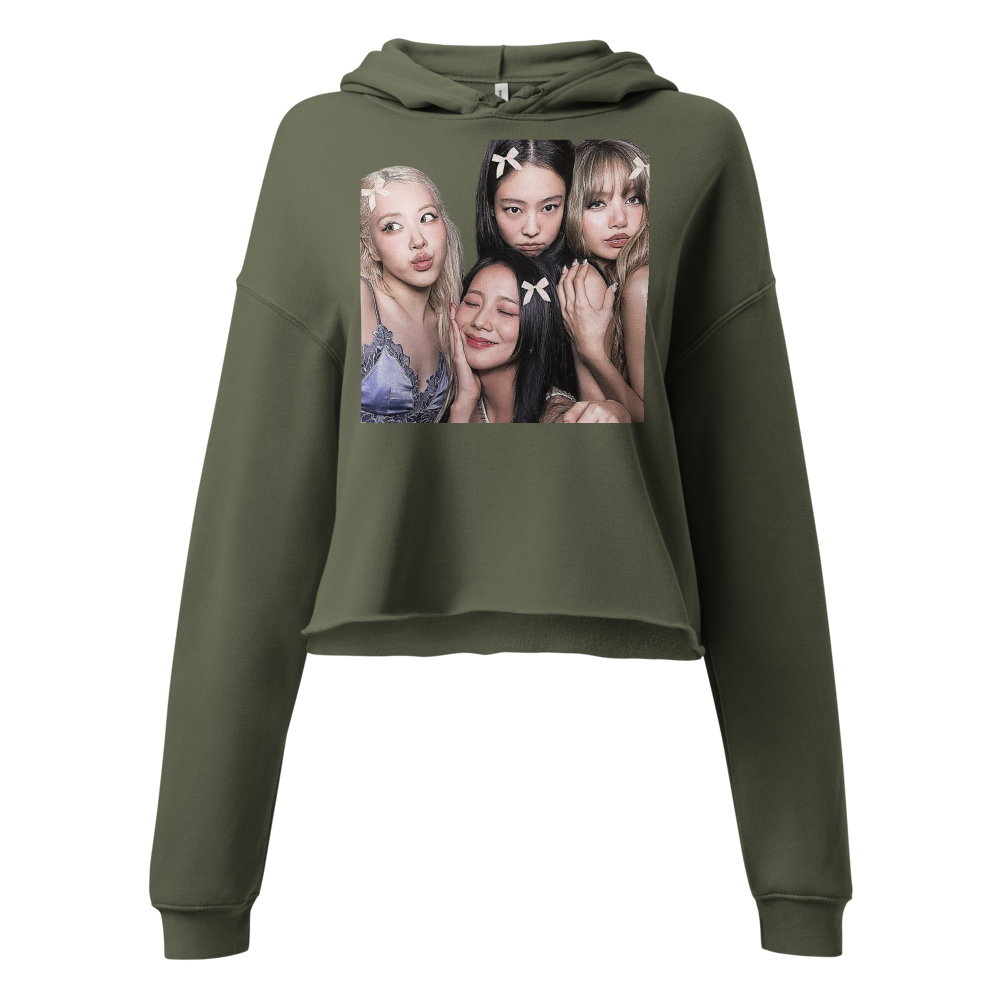 Blackpink K-Pop Graphic Cropped Hoodie