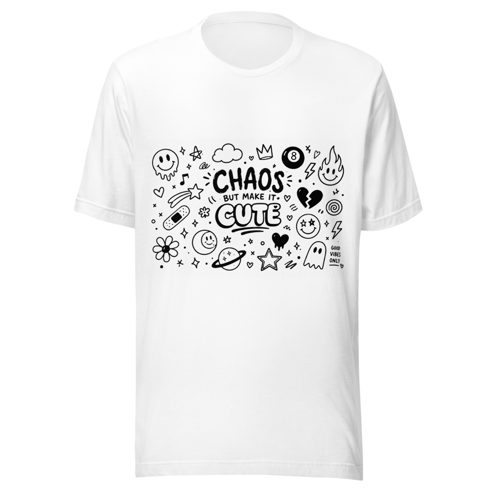 choas but cute hand drawn doodle tee 