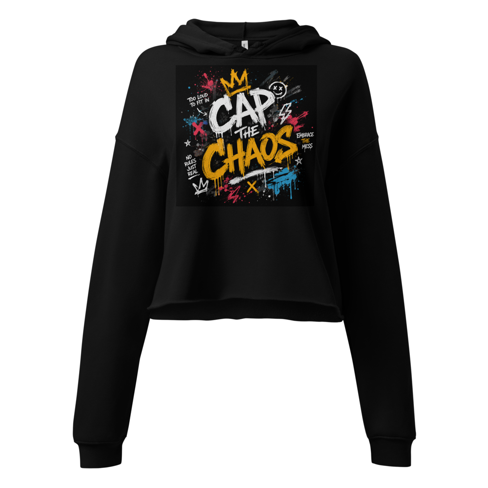 women cap chaos graphic hoodie