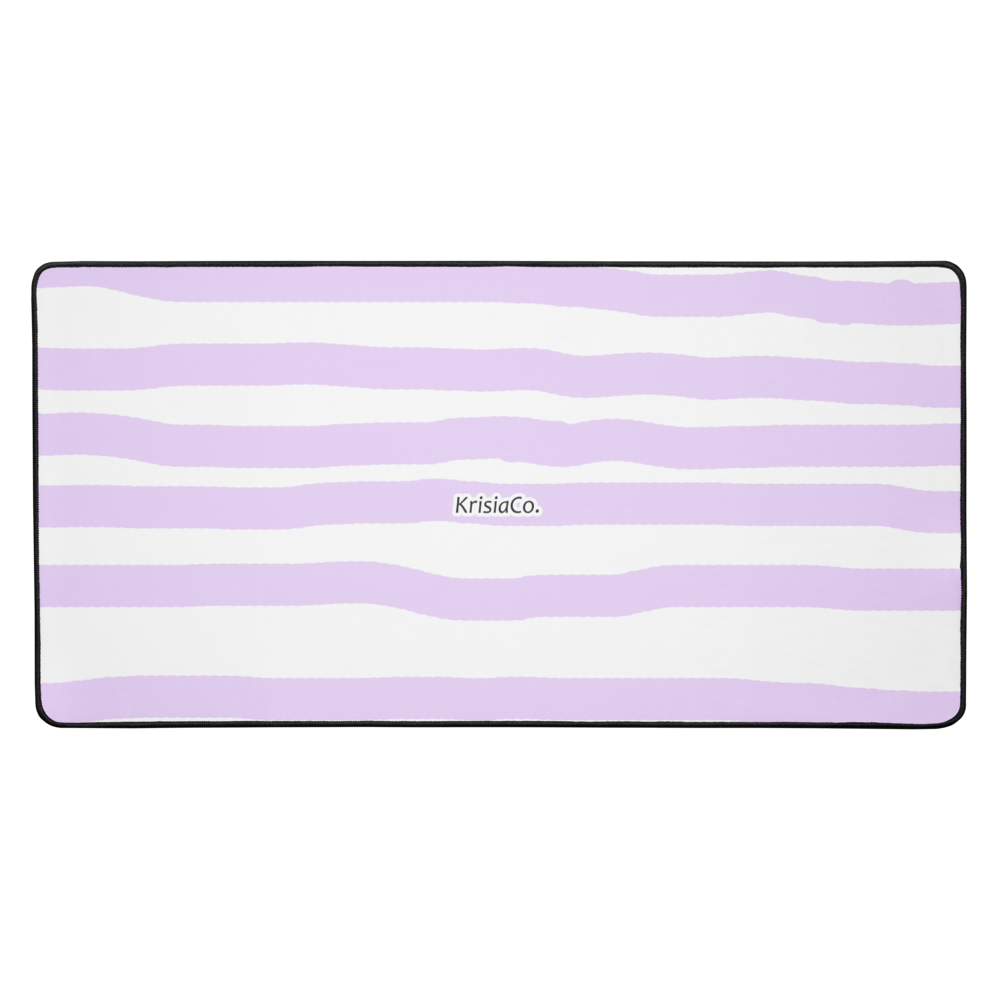 Lilac Stripes - Desk Mat