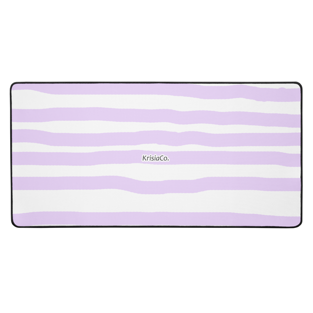Lilac Stripes - Desk Mat