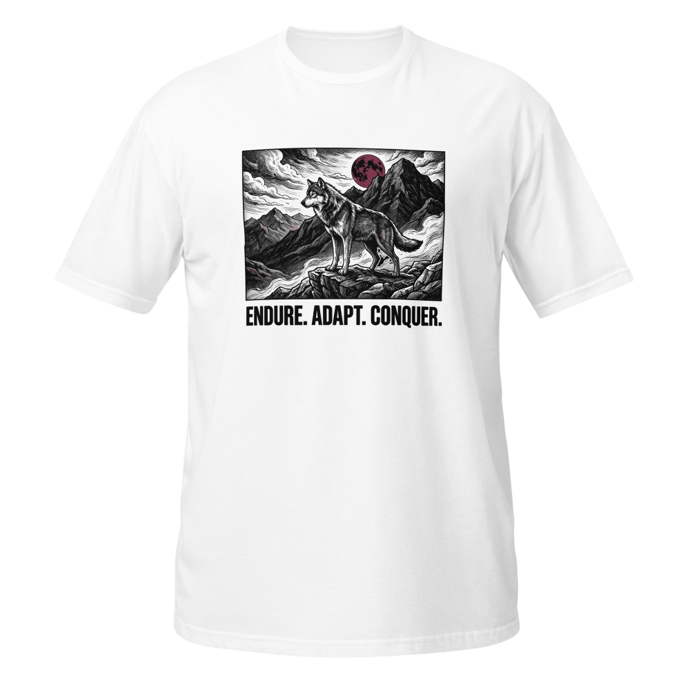 Endure Adapt Conquer Wolf Mountain T-Shirt Premium