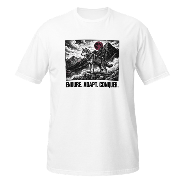 Endure Adapt Conquer Wolf Mountain T-Shirt Premium