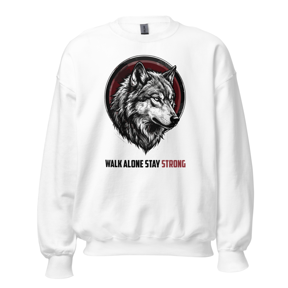 Walk Alone. Stay Strong. | Premium Wolf Sweatshirt
