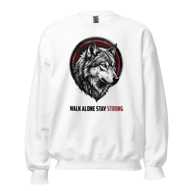 Walk Alone. Stay Strong. | Premium Wolf Sweatshirt