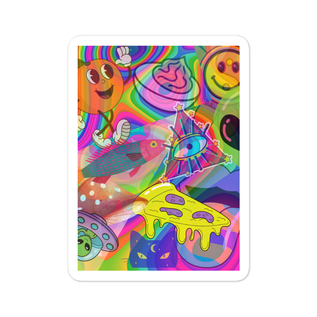 trippy collage sticker