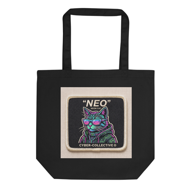 Futuristic Cyber Cat Aesthetic Tote