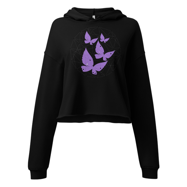 Butterfly Grace Women's Cropped Hoodie