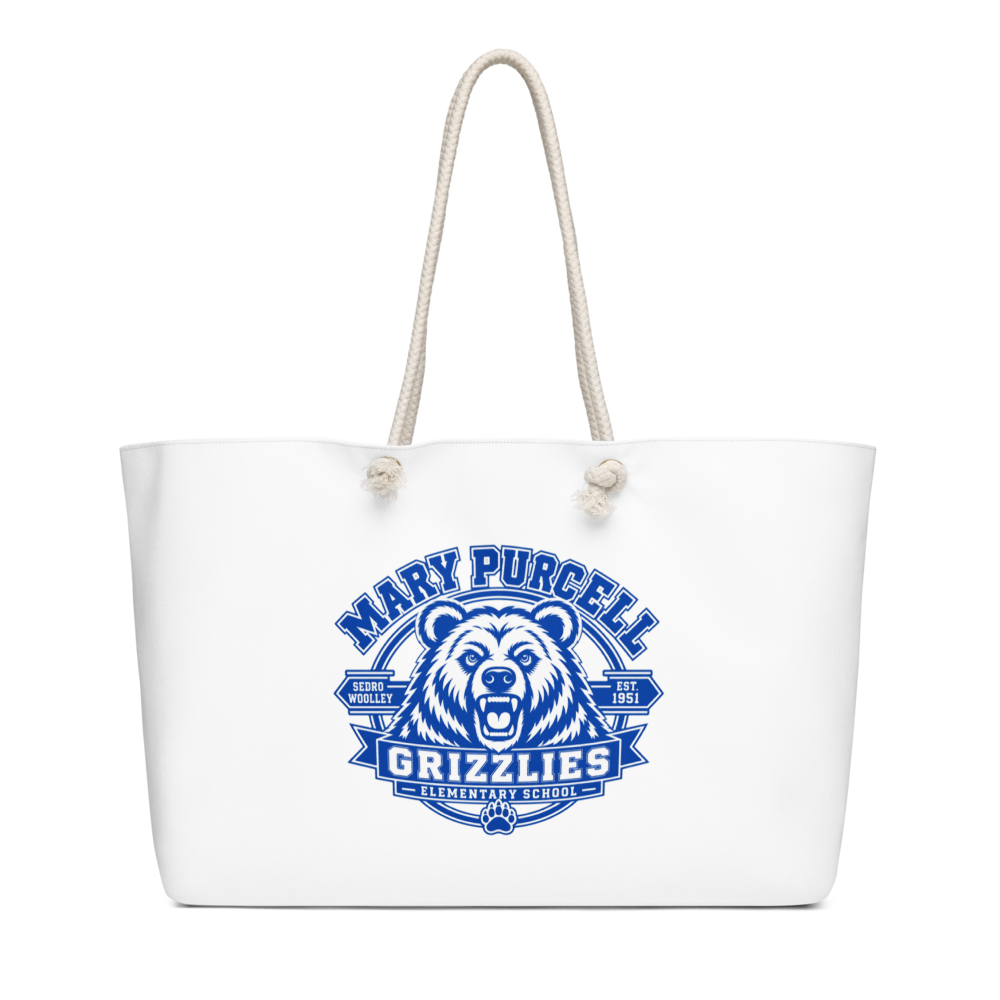 Weekender Tote Bag with Grizzly Design