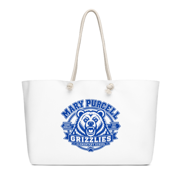 Weekender Tote Bag with Grizzly Design