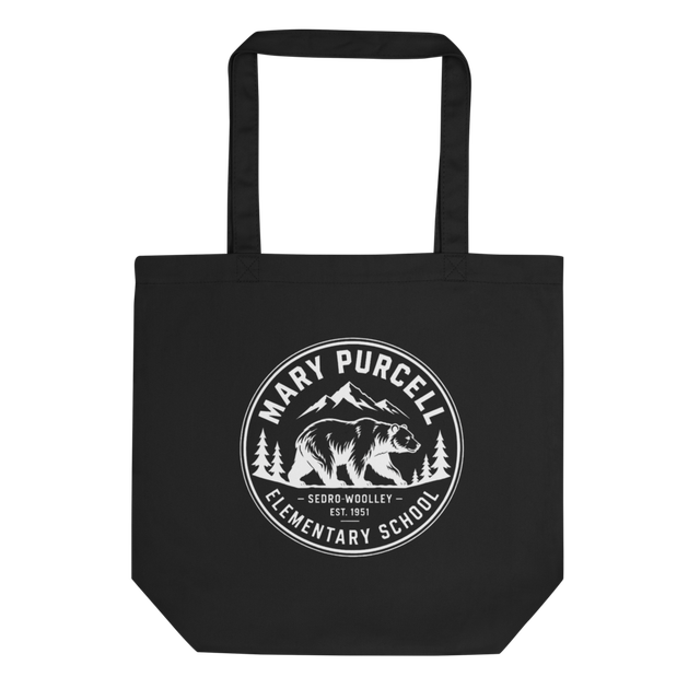 Tote Bag with White Mountains Design