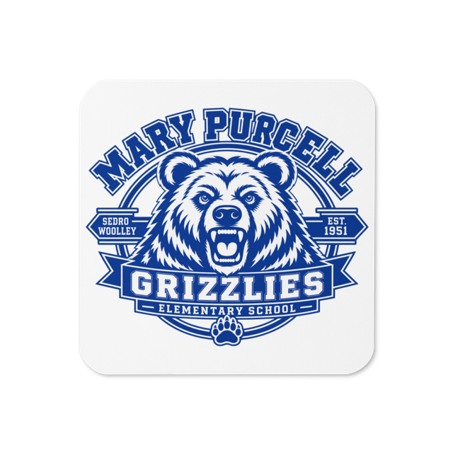 Coaster with Grizzly Design