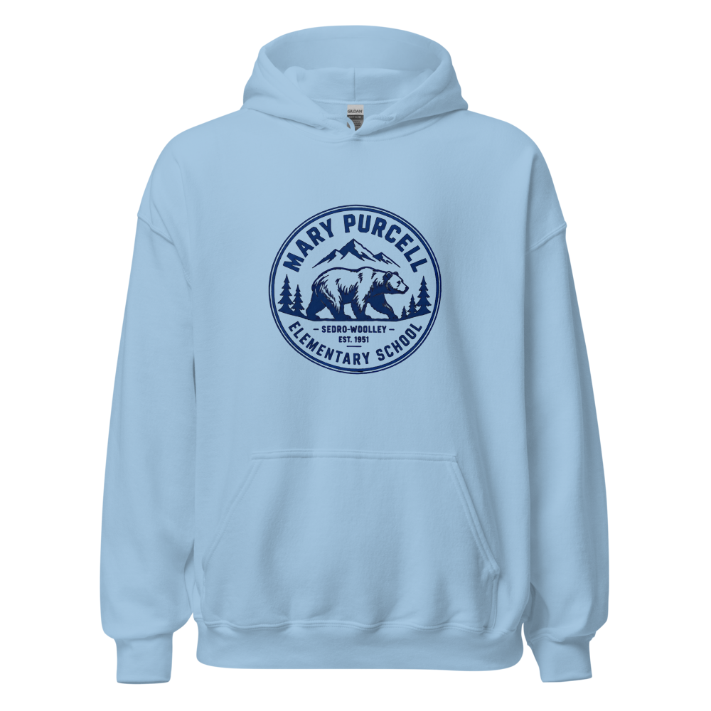 Adult Hooded Sweatshirt with Blue Mountains Design