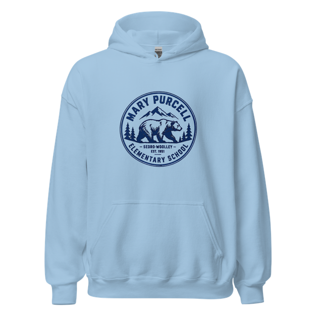 Adult Hooded Sweatshirt with Blue Mountains Design