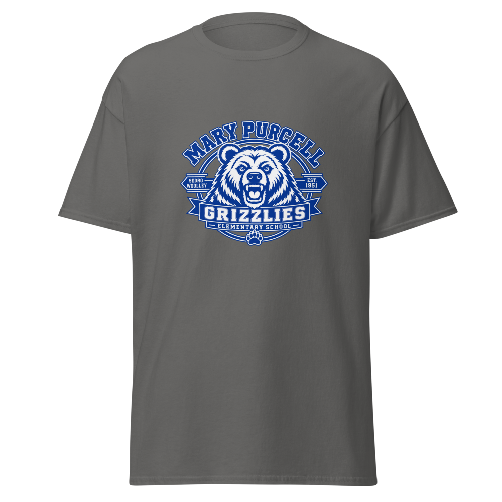 Adult Short Sleeve T Shirt Grizzly Design
