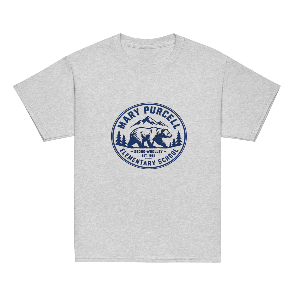 Kids Short Sleeve T Shirt w Blue Mountains Design