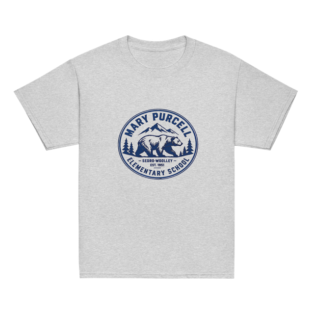 Kids Short Sleeve T Shirt w Blue Mountains Design