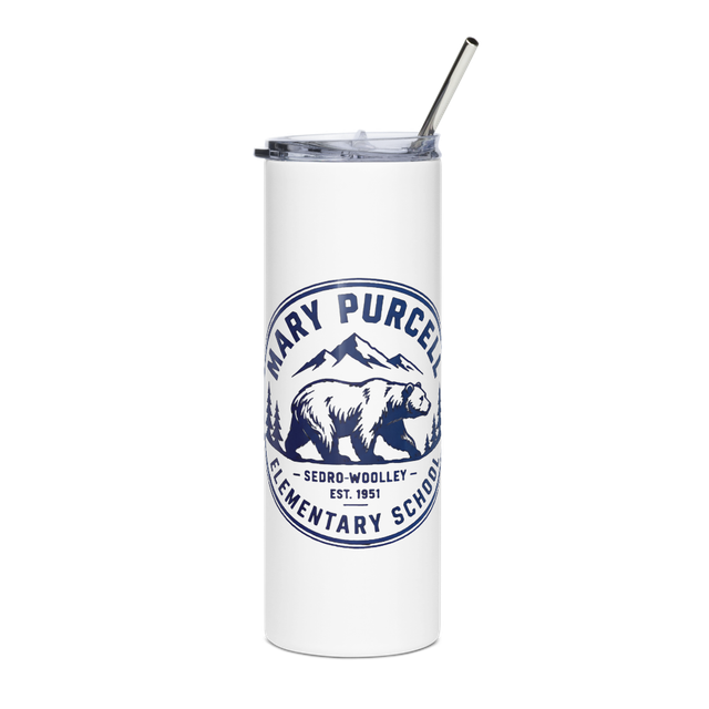 Steel Tumbler with Blue Mountains Design