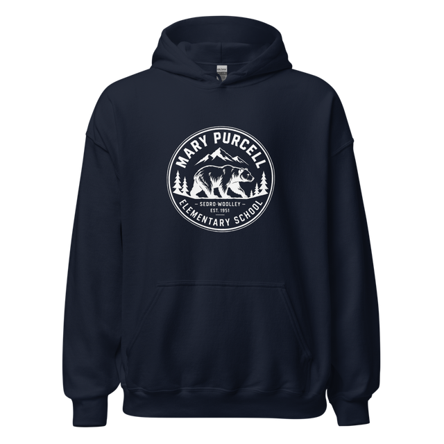 Adult Hooded Sweatshirt with Mountains Design